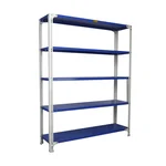 Premium Quality 72 x 36 x 18 Inch 5 Shelves Slotted Angle Metal Rack For Multipurpose Use 