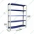 Premium Quality 72 x 36 x 18 Inch 5 Shelves Slotted Angle Metal Rack For Multipurpose Use (Color-Blue Shelves & Ivory Angle )