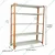 Premium Quality 72 x 36 x 18 Inch 5 Shelves Slotted Angle Metal Rack For Multipurpose Use (Color-Blue Shelves & Ivory Angle )
