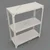 FIDVI® 9D X 23L X 30H Inch 3 Shelves Powder Coated Slotted Angle Metal Rack With Accessories -Ivory Colour (SR-513)