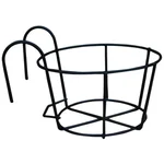 Elated 8.7Inch Hanging Baskets for Plants Iron Rack Flower Pot Metal Railing Holder (Pack of 4, Metal)
