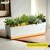 Ecofynd 16 Inches Rectangular Metal Planter Pots - White, Pack of 2 (POT042-WHT)
