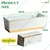 Ecofynd 16 Inches Rectangular Metal Planter Pots - White, Pack of 2 (POT042-WHT)