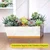 Ecofynd 16 Inches Rectangular Metal Planter Pots - White, Pack of 2 (POT042-WHT)