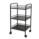 Vinayak Machines 31X14X19 Cm 3 Tier Premium Metal Rolling Trolley Cart Stand with Wheels