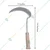14 Inch Serrated Sickle with Iron Blade and Wooden Handle for Easy Cutting