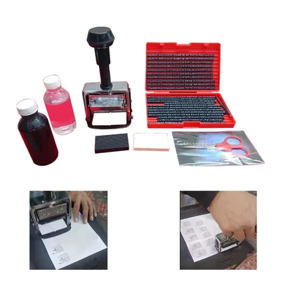 Boss Pack Manually 6 line 3mm Label Stamping Machine