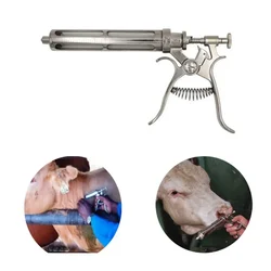 Semi-Automatic Metal Syringe For Veterinary Animals 50 ml Capacity