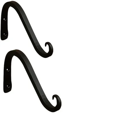 Ecofynd 6 inches Wall Hook Hanging Plant Bracket, Round Plant Hanger for Bird Feeders, Planters, Lantern (Set of2)