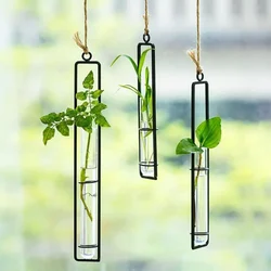 Ecofynd TTP011 Stylish Metal Wall Hanging Test Tube Planter for Elegant Indoor Decor(Pack of 3)