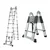 Heavy Duty 18 Steps (18.5 Feet/5.6Meter) Double Side A Type Aluminium Telescopic Ladder