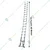 Heavy Duty 18 Steps (18.5 Feet/5.6Meter) Double Side A Type Aluminium Telescopic Ladder