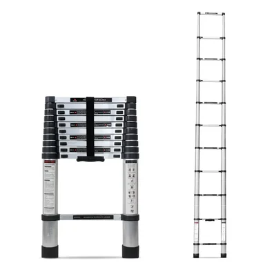 Premium Quality 11 steps (10.5 Feet/3.2 Meter) Ultra Stable & Foldable Single Side Telescopic Ladder