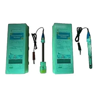 Pack of 2 Pcs ORP Electrode/Sensor/Probe Glass Silver and Platinum for Potentiometric Titrations
