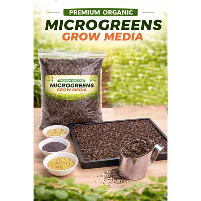 Premium Organic Microgreens Grow Media For Seed Germination, Root Support, Moisture Retention(Quantity-5 Kg)