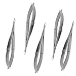 Forgesy (Pack of 5) Castroveijo Micro Curved Scissor 11 cm, Noyes Spring Scissor