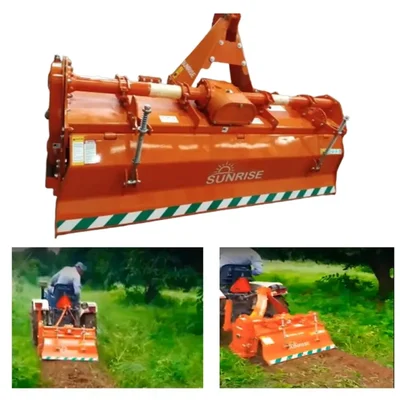Heavy Duty Mild Steel 5 Feet Rotavator (Semi Champion Plus) with 36 Blades Suitable for 45 HP to 60 HP Tractors