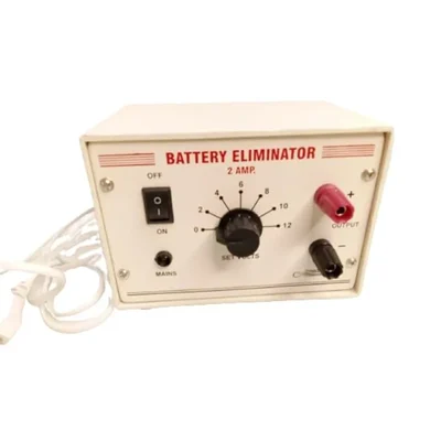 WKM (2V to 12V) and 2A White Mild Steel Battery Eliminator KTN178 for Laboratories