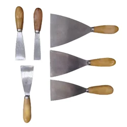 Premium Quality 6 Pcs Mild Steel Wall Scraper Set With Wooden Handle