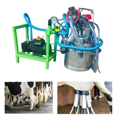 Single Bucket Cow Milking Machine 20 Litre With 0.5 HP Motor
