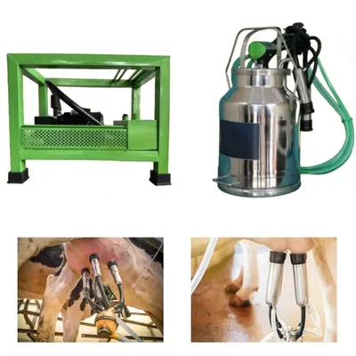 Commercial Single Bucket (25 Ltr SS 304) Milking Machine With 150 LPM, 0.5 HP Motor & 1 Year Warranty