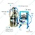 Stainless Steel Single Bucket Milking Machine With 0.5 HP Motor
