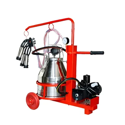 25 Litre Single Bucket 1 HP Trolley Type (Model : GMT-200) Milking Machine With 200 LPM Pump and 20 Feet Vacuum Pipe