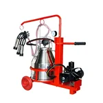 25 Litre Single Bucket 1 HP Trolley Type (Model : GMT-200) Milking Machine With 200 LPM Pump and 20 Feet Vacuum Pipe