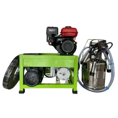 Open Door Dual Power Single Bucket (25 Ltrs) Milking Machine With 2HP Motor & 350LPM Pump & 1 Year Warranty