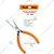 Toolstar - Miniature Long Nose Plier with Serration 150mm (TS-1001)