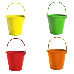 Versatile Mini Bucket Durable & Compact Storage Pail for Crafts, Garden & Party Decor(Pack of 4)