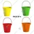 Versatile Mini Bucket Durable & Compact Storage Pail for Crafts, Garden & Party Decor(Pack of 4)