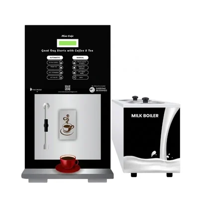 Everyday 230V Double Power Mini Cafe Coffee & Tea Vending Machine with External Milk Boiler Mini Cafe (2+2L)