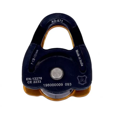 ABRIGO AB-871 Mini Compact Single Pulley, 26mm Sheave with Sealed Ball Bearings for 8-11mm Rope, EN 12278 Certified