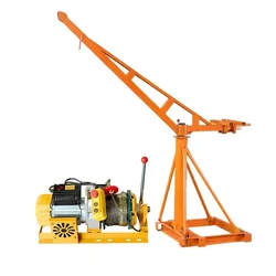 UTC 500 Kg Capacity 90 Kg Frame & 10 Feet Boom Mini Crane With 5 HP Electric Clutch Winch, 50 Meter 8 mm Wire Rope