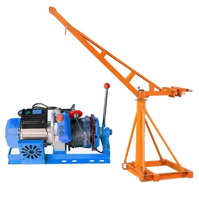 Harshyam Techno 500 kg Capacity 360° Mini Crane with Electric Clutch Winch, 3 HP Motor With 50 Meter 8 mm Wire Rope