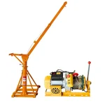 Heavy Duty 500 kg Capacity 360° Mini Crane With Electric Clutch Winch, 4 HP Motor - 40 Meter 8 mm Wire Rope