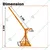Heavy Duty 500 kg Adjustable Boom 360° Mini Crane With Electric Clutch Winch,4 HP Motor- 40 Meter,8 mm Wire Rope