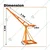 Crown Power 500 Kg Capacity 55 Kg Frame Mini Crane With 360° Rotation, 3 HP Electric Clutch Winch, 8 mm 40 Meter Rope 