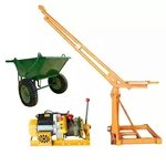 HT 500 kg Capacity 360° Mini Crane With Electric Clutch Winch, 3 HP Motor, 50 Meter Wire Rope & 1 Pcs Double Wheel Trolley