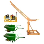 HT 500 kg Mini Crane 360° With 3 HP Electric Clutch Winch, 8 mm 50 Meter Wire Rope & 2 Wheel Barrow Trolley With Chain