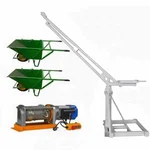 Crossbee 500 kg Mini Crane 360° With 3 HP Electric Winch, 8 mm 50 Mtr Wire Rope & 2 Wheel Barrow Trolley
