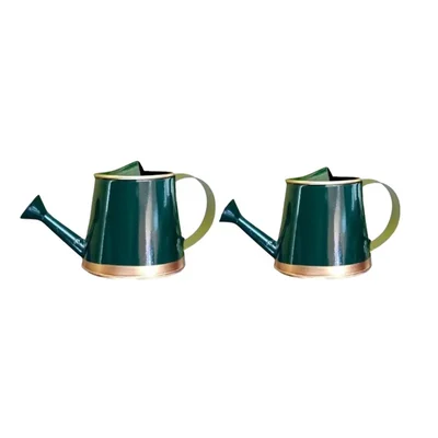 Ecofynd Mini Garden Watering Can for Kids' Use - Green Color - Pack of 2 (EC19016-GRN)