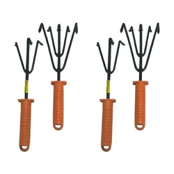 Mini Hand Cultivator Gardening Tool or Hand Cultivator, 3 & 5 Prongs (Set of 4 Pcs)