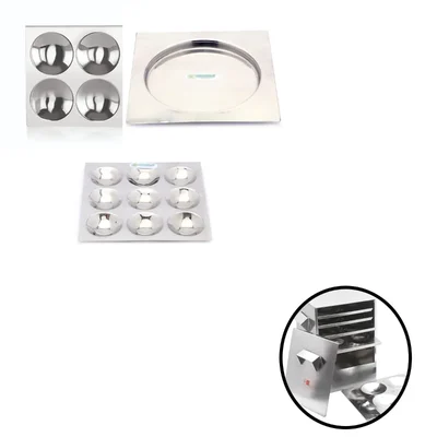 Premium Quality Set of 6 Mini Idli Tray for Restaurant Type Square Shape 6 Tray Gas Operated Idli Steamer