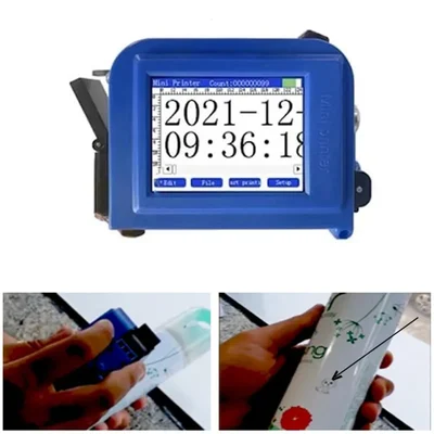 Mini Portable 12.7mm Printer Machine with Solvent Based Cartridge for Expiry Dates, Batch Numbers, MRP (Max 4 lines)
