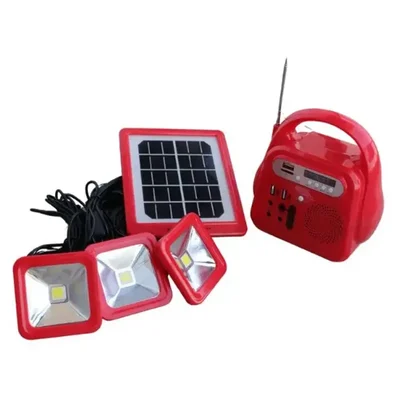 Gramstrong Solar Mini Inverter, Emergency Light of 6000 mAh Battery with Built-In Bluetooth Speaker for Home and Camping