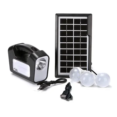 Mini Inverter Solar Home Lighting System with LED and 100W SMD Tube Light, Solar Panel and 3 Bulbs for Home, Outdoor Use