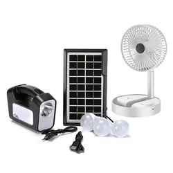 Gramstrong Mini Inverter Solar Home System with LED and 100W SMD Tube Light, Solar Panel, 3 Bulbs and Foldable Fan