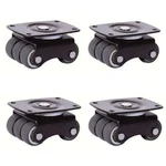 Ackwheel 4 Pcs 25 mm TPR Mini Moving Six Castor Wheel , 175 Kg Load Capacity,14 Gauge Steel Plate & 30 mm Overall Height